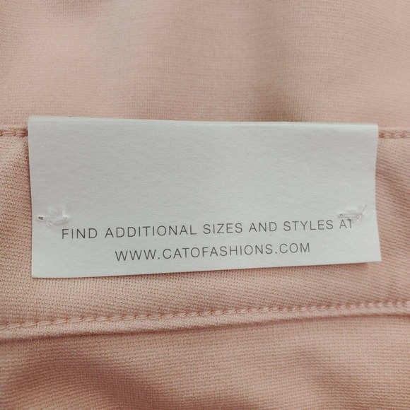 CC - Cato Casual Ankle Pants Women 24W Solid Light Pink Contemporary Stretch NWT - Picture 4 of 10